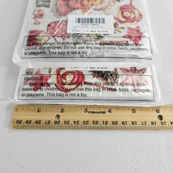(2) Packs Vintage Theme Christmas Holiday Rub-On Transfers By Honoson - Picture 6 of 7